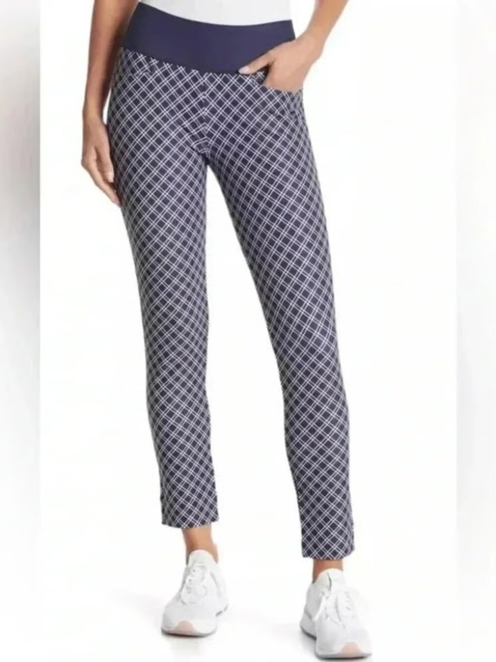 Puma Navy and White Grid Women’s Golf Pants